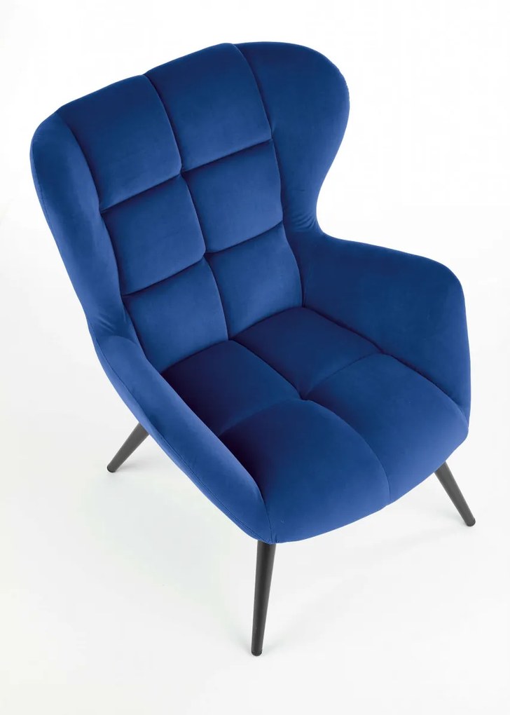 Fotoliu Tyrion velvet bleumarin H91 cm
