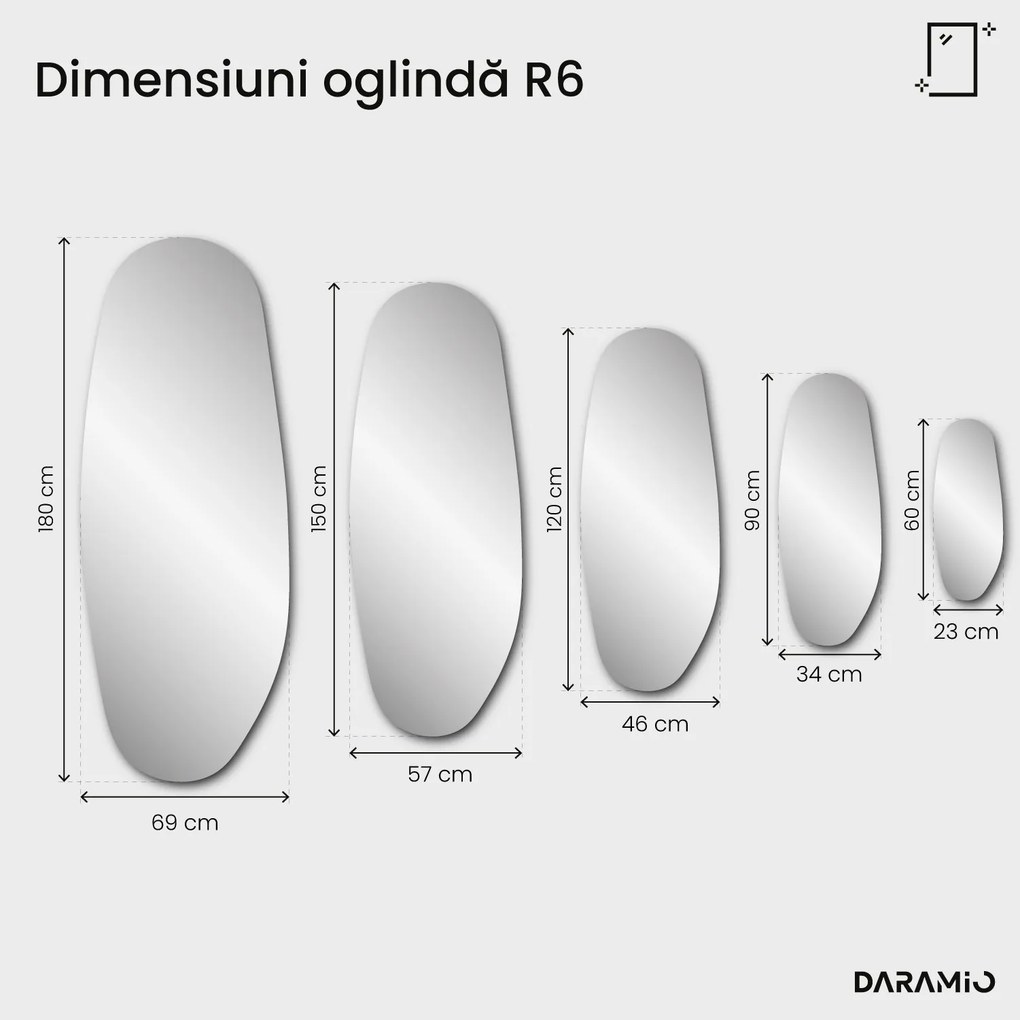 Oglindă ovală cu fațetă Pure R6