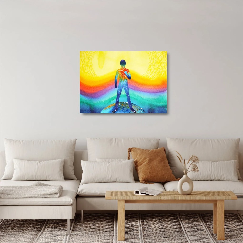 Tablou pe sticlă - Forța interioară (70x50 cm)