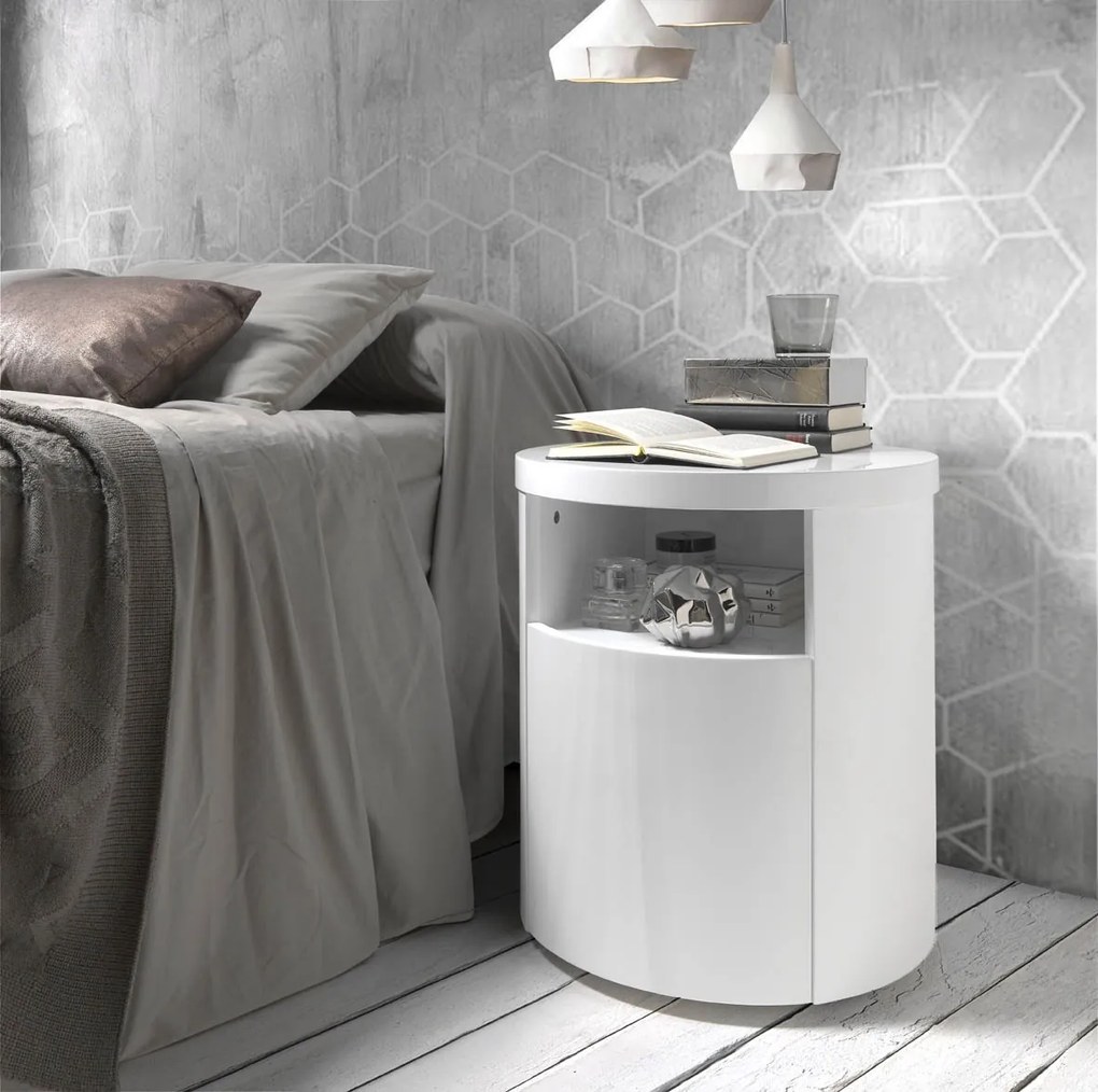 Masuta/ Noptiera eleganta design modern Dreams AC-LE313-BLANCO