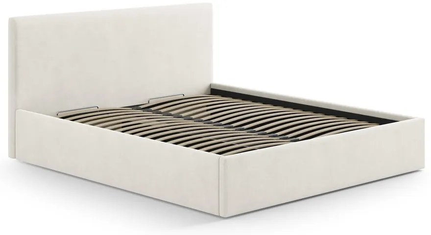 Tăblie de pat crem tapițată 190,5x100 cm Remo – Micadoni