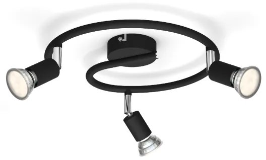 Spot LIMBALI 3xGU10/50W/230V negru Philips