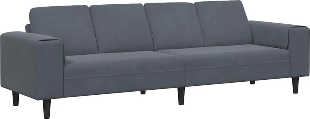 vidaXL Canapea pentru living Gri închis 250 x 77 x 76 cm