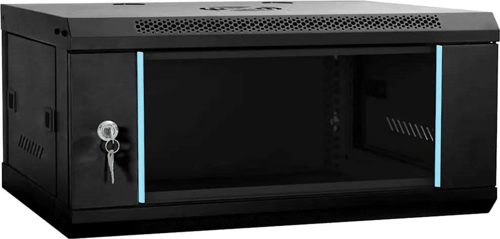 vidaXL Dulap de rețea cu depozitare Negru 60 x 35 x 28 cm Oțel