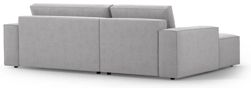 Colțar gri deschis extensibil cu tapițerie din țesătură bouclé (cu colț pe partea stângă ) Jodie – Micadoni Home