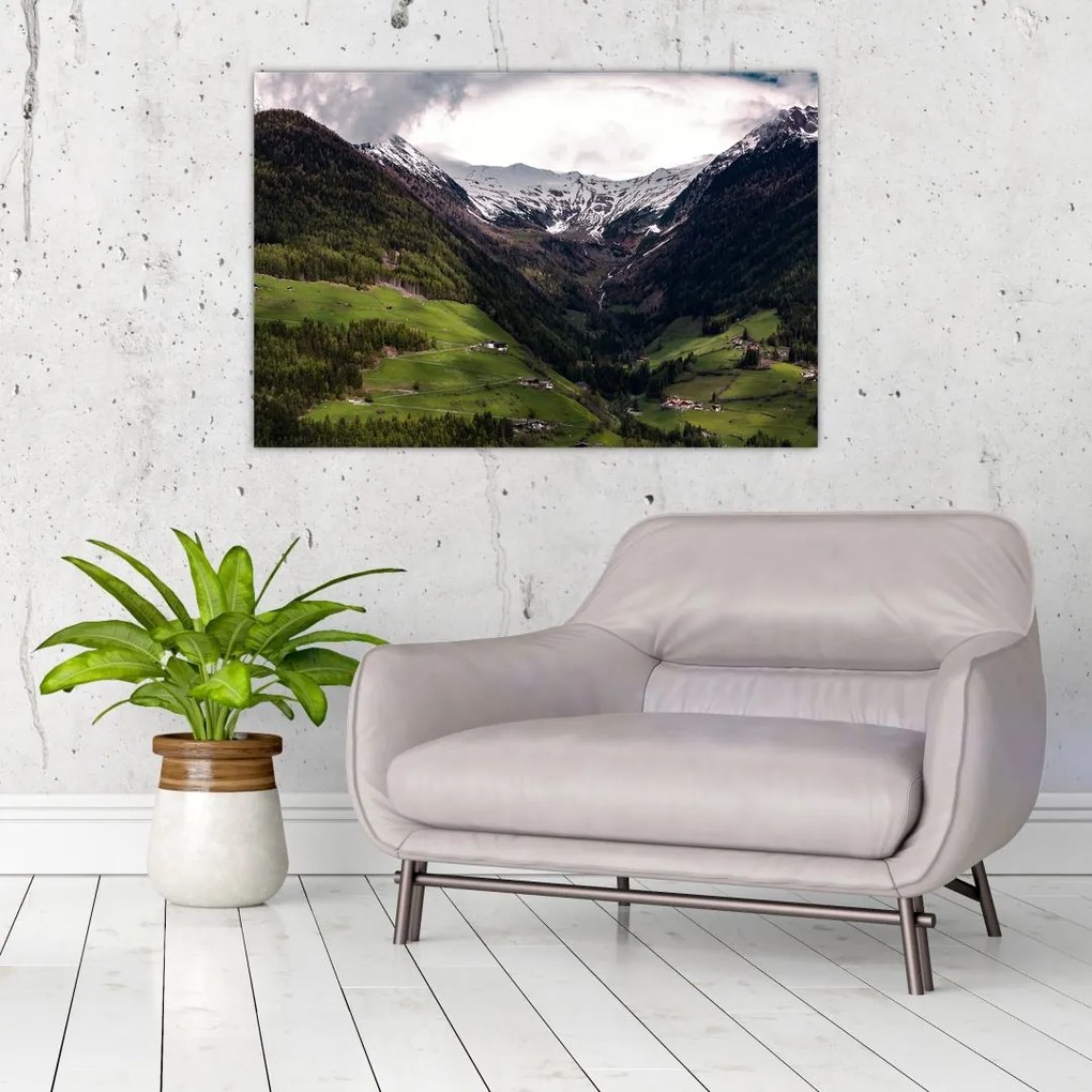 Tablou - Valea la poalele munților (90x60 cm)