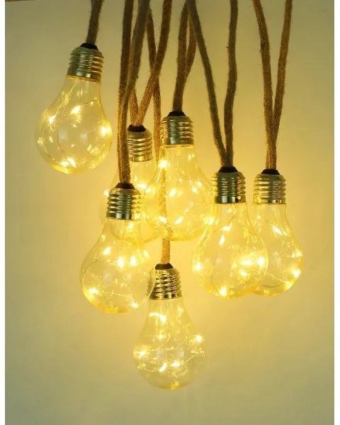 Lanț LED solar decorativ Globo 33694-10 50xLED/0,06W/3,2V IP44