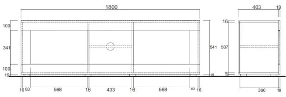 Comodă TV NERILA albă