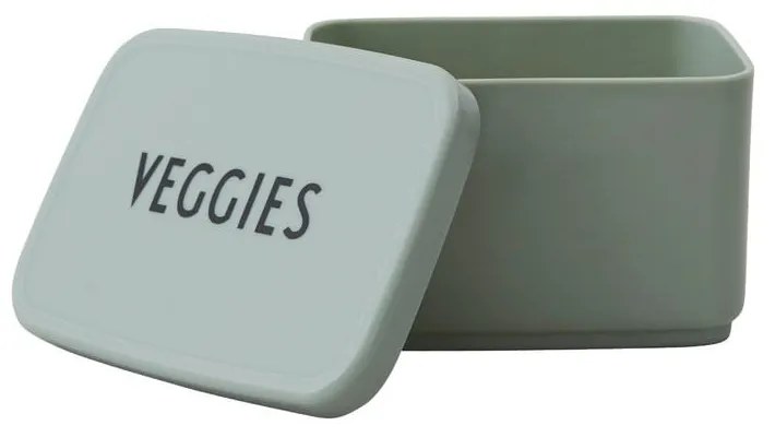 Cutie pentru gustare Design Letters Veggies, 8,2 x 6,8 cm, verde deschis