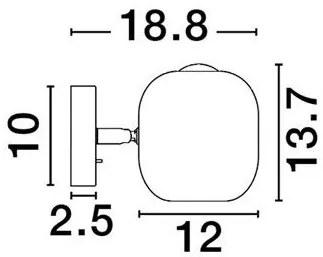 Aplica cu spot directionabil metal negru MARLIN