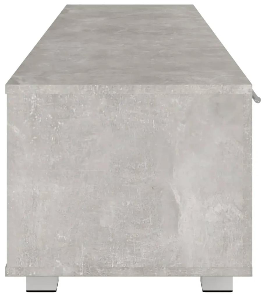 Comoda TV, gri beton, 140x40x35 cm, lemn prelucrat Gri beton, 140 x 40 x 35 cm, 1