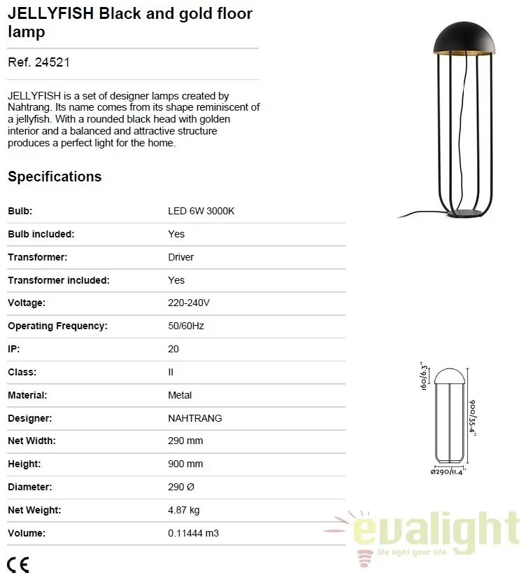 Lampadar LED / Lampa de podea design deosebit ELLYFISH 24521