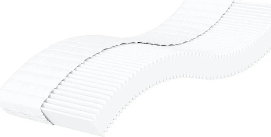 vidaXL Saltea din spumă de copii, alb, 80x160 cm, duritate H2 H3