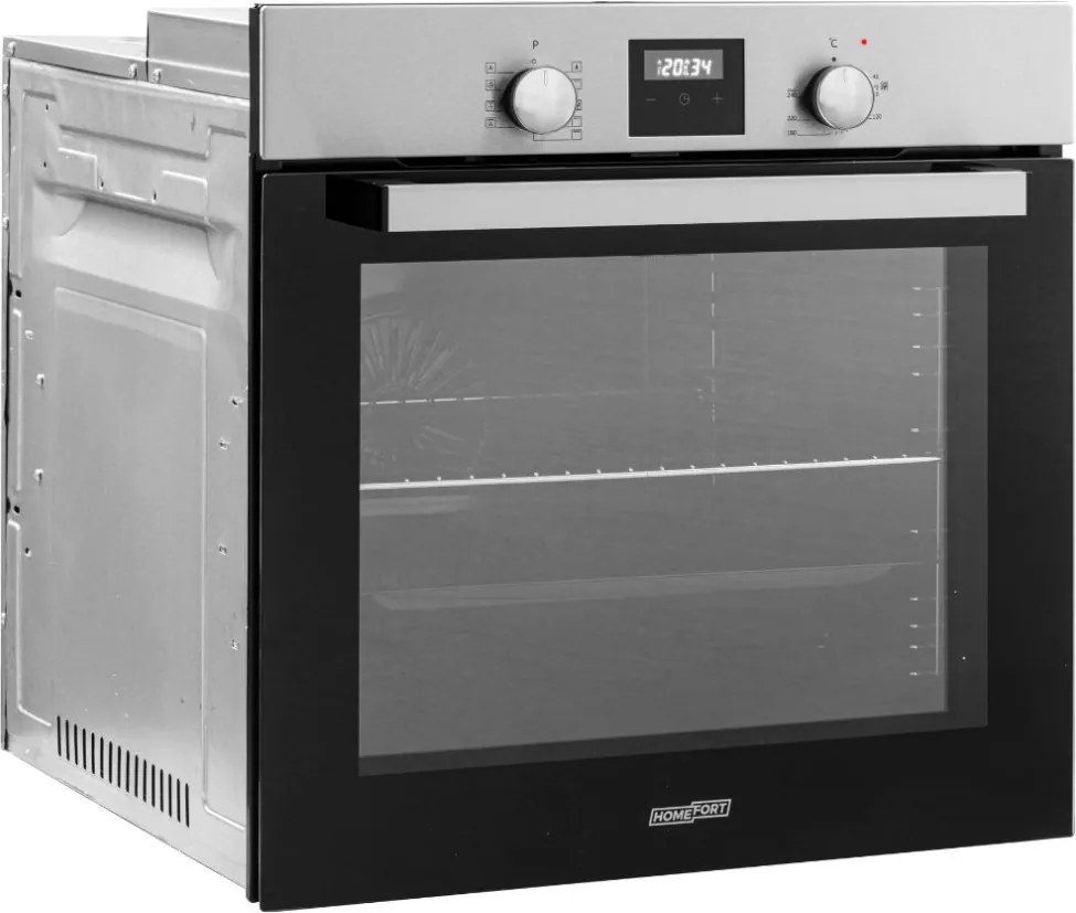 Cuptor încorporat HOMEFORT HSB64DGX cu 9 funcții, 80 L, curățare cu abur
