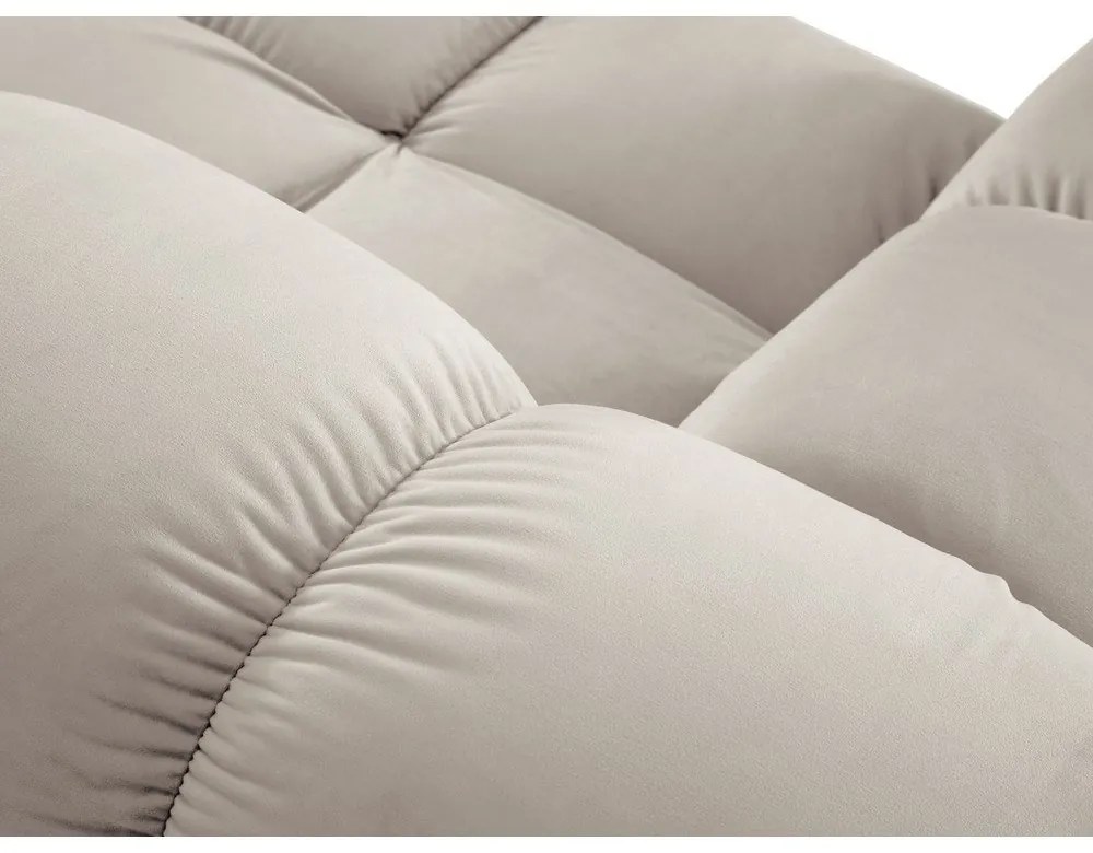 Canapea modulară bej cu tapițerie din catifea 282 cm Bellis – Micadoni