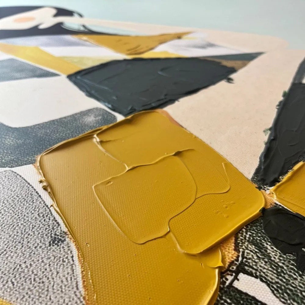 Tablou cu detalii pictate manual 70x100 cm Penelope – Styler