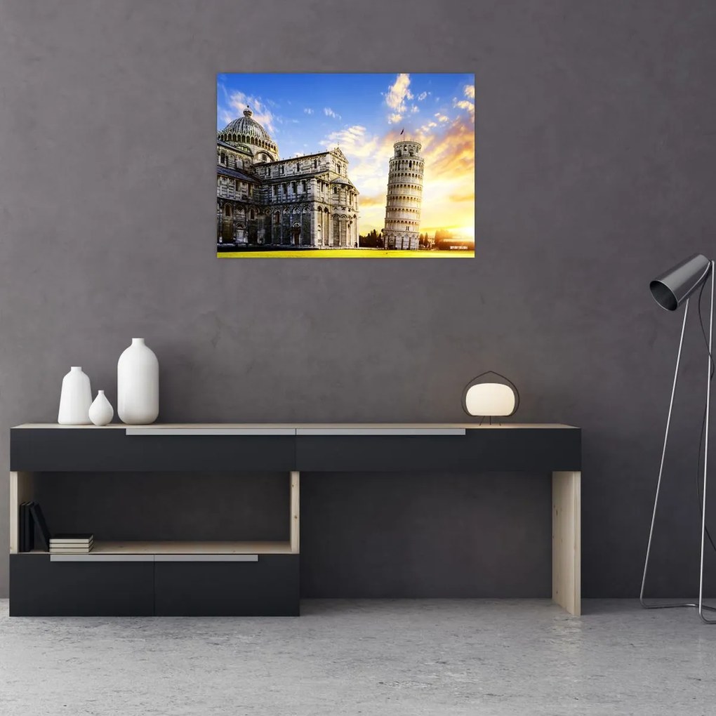 Tablou pe sticlă - Pisa (70x50 cm)