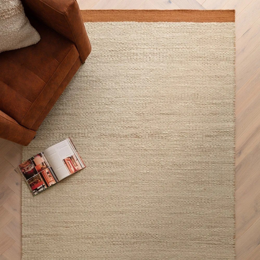 Covor crem-teracotă țesut manual din lână 200x290 cm Lima Rust – Asiatic Carpets