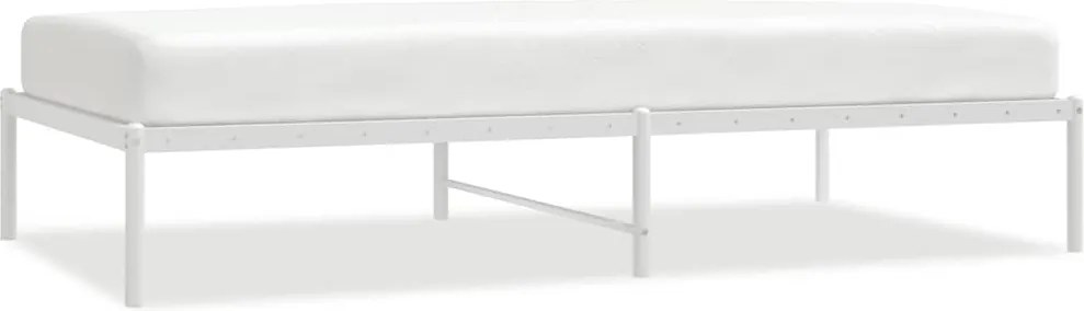 vidaXL Cadru pat metalic, alb, 100x190 cm