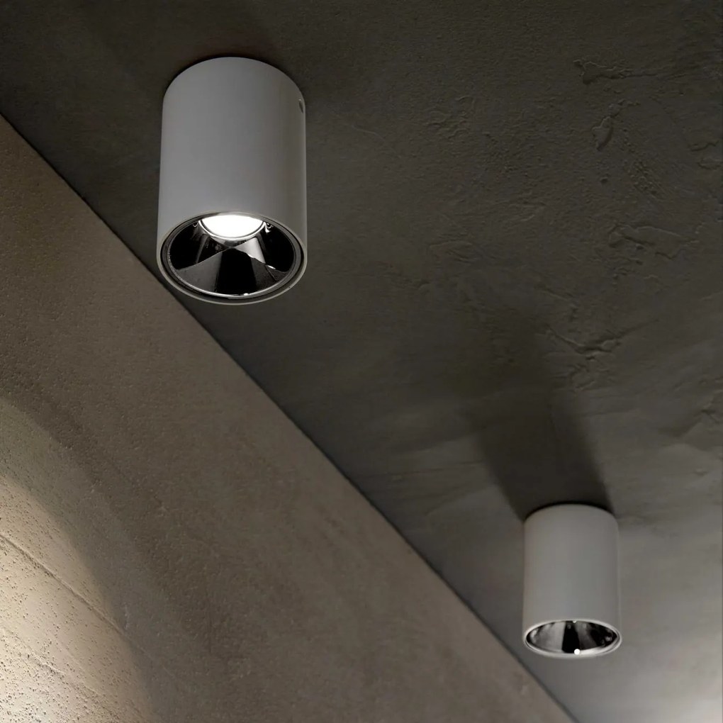 Spot LED aplicat modern Nitro pl round d08 BIANCO