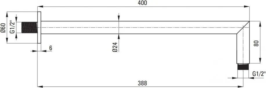 CASCADA Brat pentru dispersorul fix - Finisaj Auriu Periat - NAC_R45K