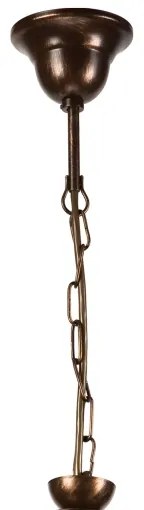 Lustră pe lanț RETRO 2xE27/60W/230V cupru/patină