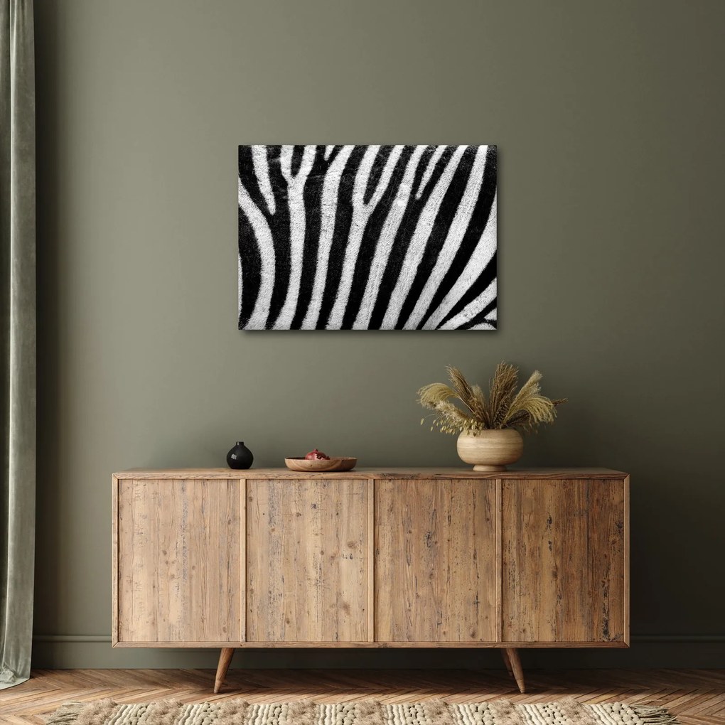 Tablou cu piele de zebră (70x50 cm)