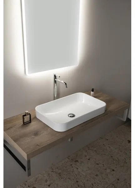 Isvea - Lavoar pentru blat AQUA 60x38 cm ceramică/alb