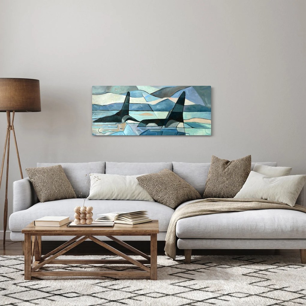 Tablou - Balene (120x50 cm)