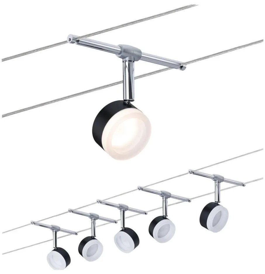 Paulmann 94457 - Set de 5 spoturi LED 4W pentru sistem cu cablu CLEAR 230V
