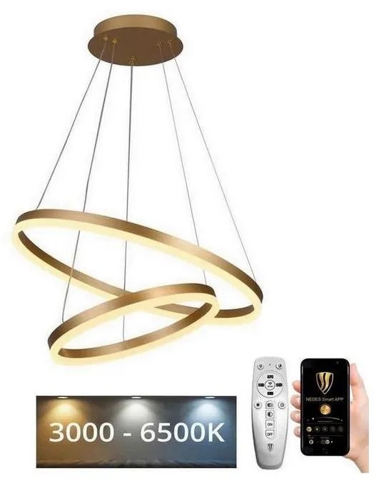 Lustră LED dimabilă pe cablu LED/70W/230V 3000-6500K + telecomandă
