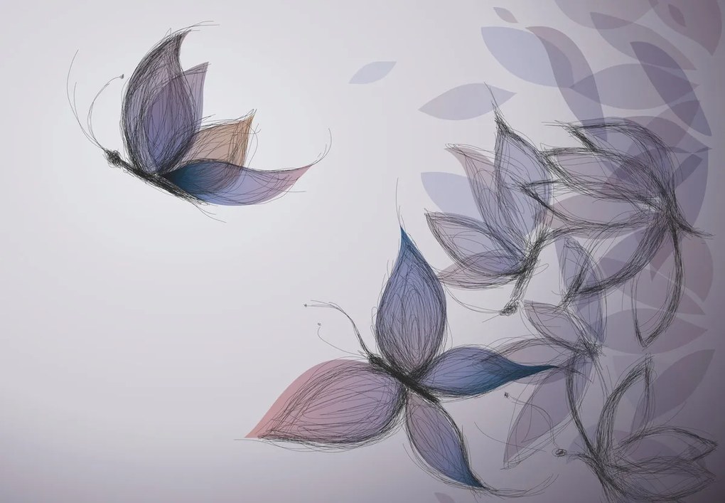 Fototapet - Desen fluturi (147x102 cm)