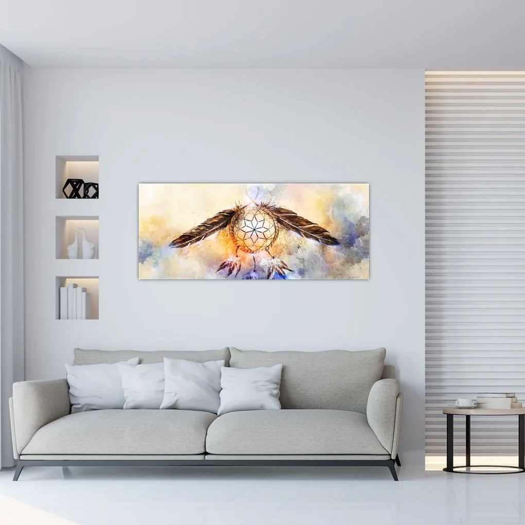 Tablou - Captator de vise cu pene (120x50 cm)