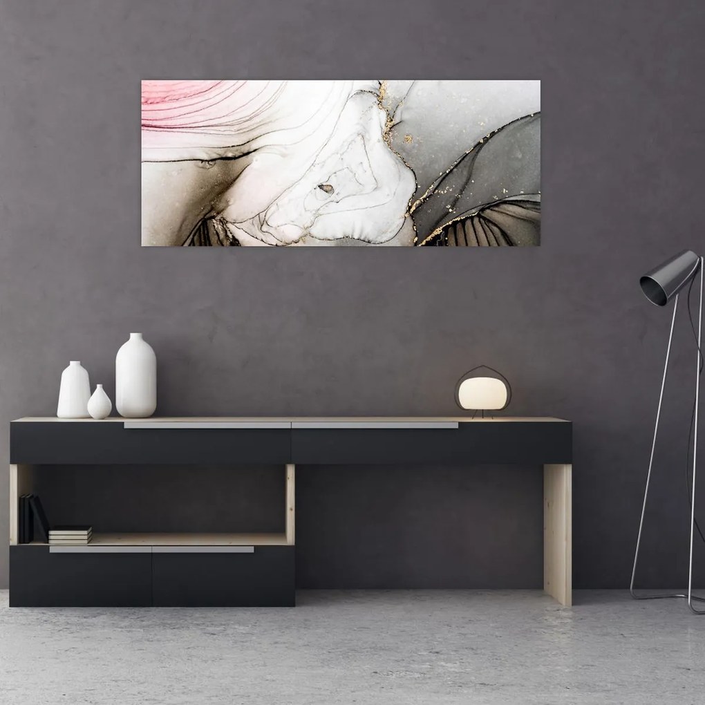 Tablou - Cerneală de marmură (120x50 cm)