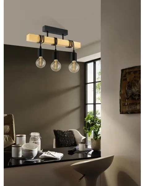 Eglo 32915 - Lustră aplicată TOWNSHEND 3xE27/60W/230V