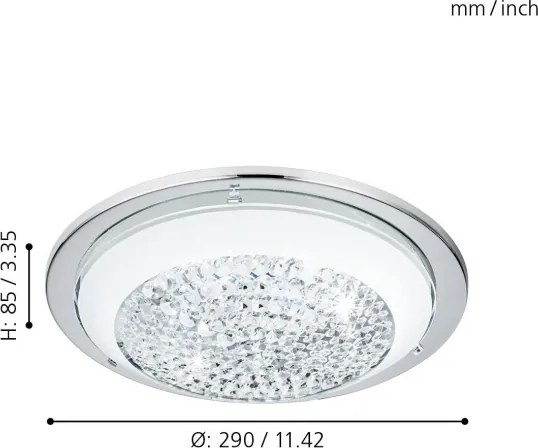 Eglo 95639 - Plafonieră LED încastrată ACOLLA 3xLED/3,6W/230V