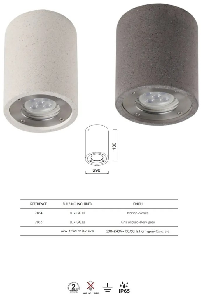 Spot aplicat tavan iluminat exterior IP65 LEVI alb