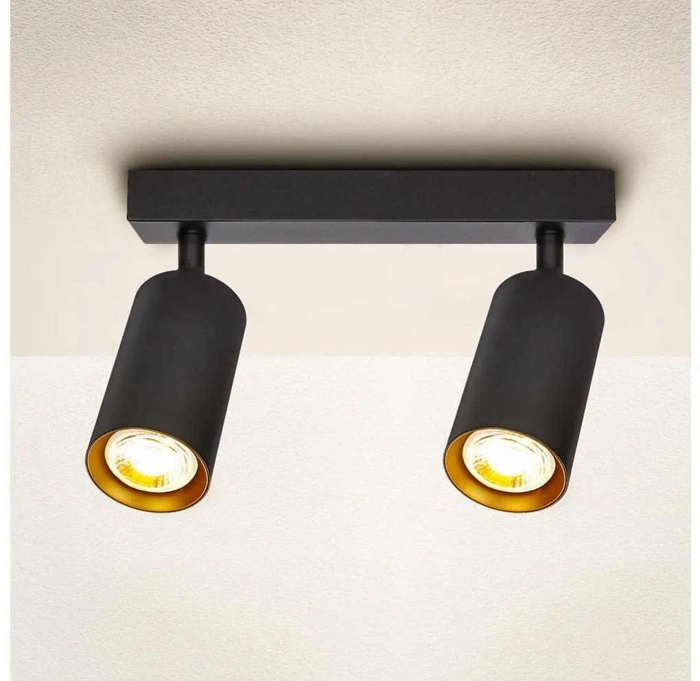 Spot Brilagi SELE 2xGU10/30W/230V negru/auriu
