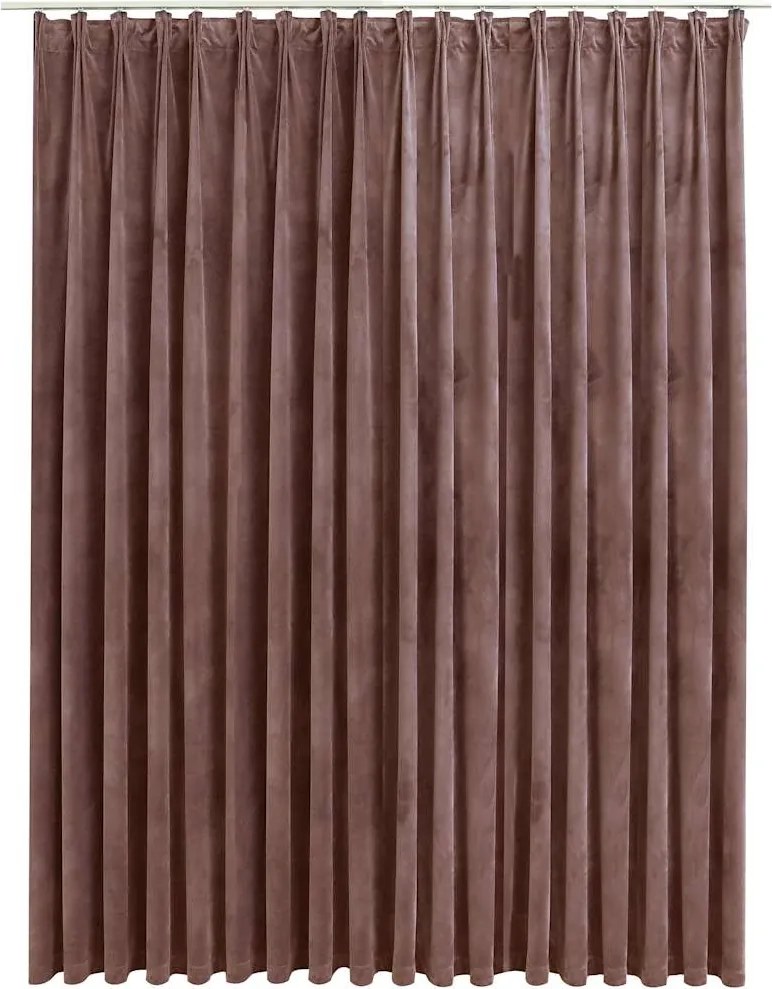 vidaXL Draperie opacă, roz antichizat, 290x245 cm, catifea, cu cârlige