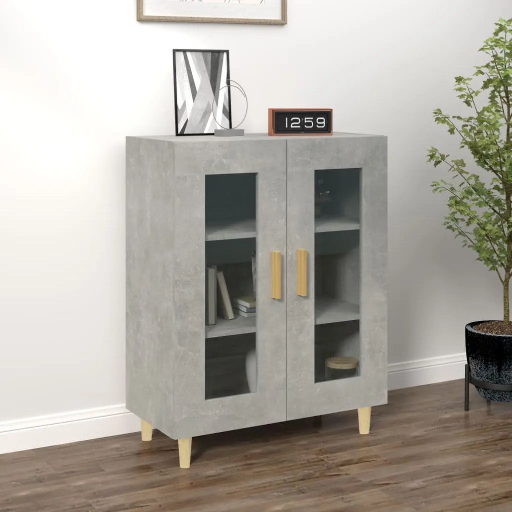 vidaXL Dulap, gri beton, 69,5x34x90 cm, lemn compozit