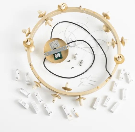 Lustră LED pe cablu Brilagi MILLA 15xG9/3W/230V auriu/alb