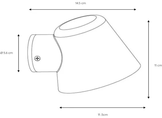 Lucide 14881/05/31 - Aplica perete exterior LED DINGO-LED 1xGU10/4,5W/230V