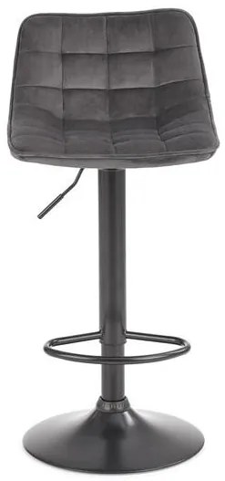 Scaun de bar H95 velvet gri