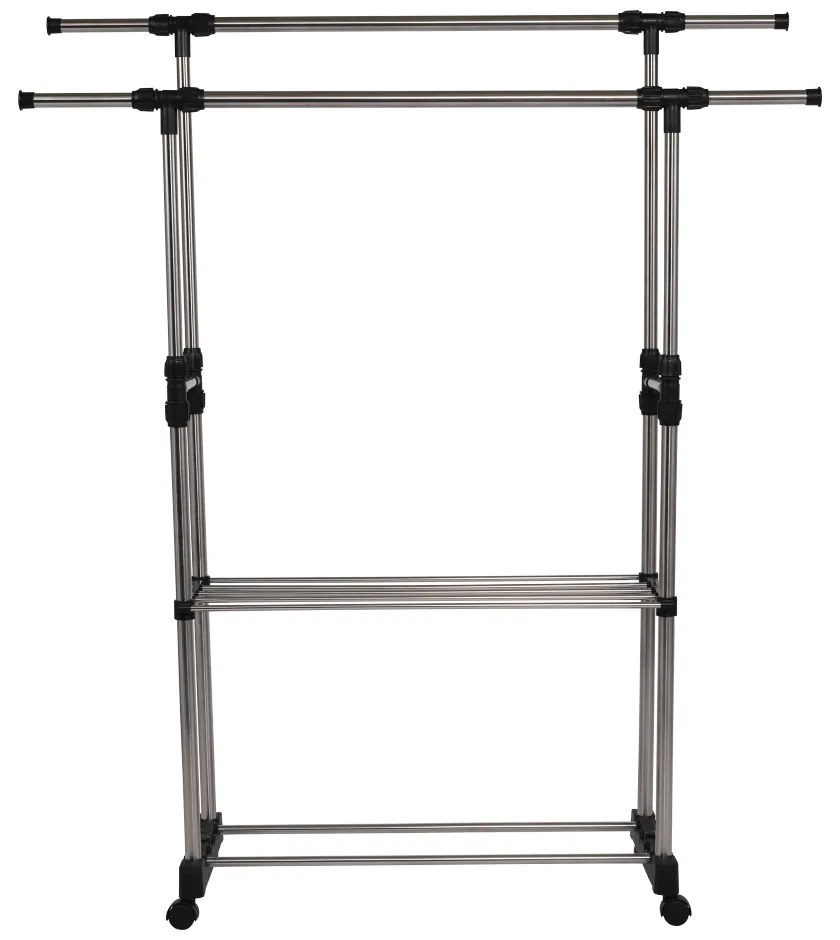 Cuier mobil, inox + plastic negru, SEBO