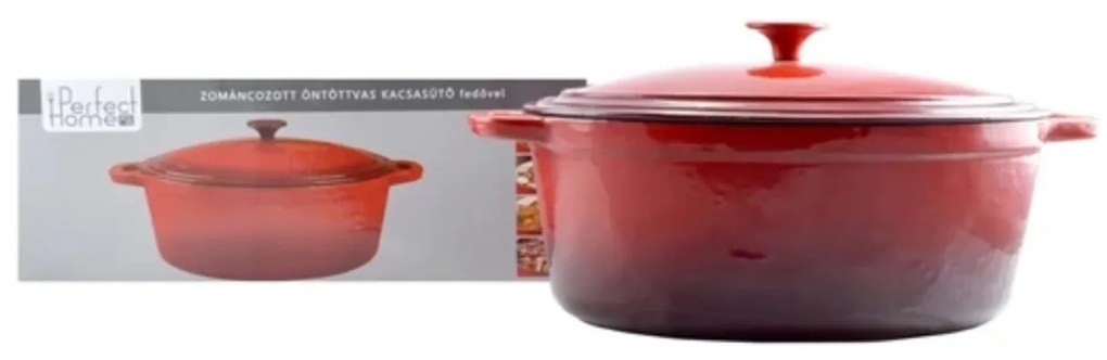 Oala ovala din fonta emailata 6.2L, roaster Perfect Home 10568