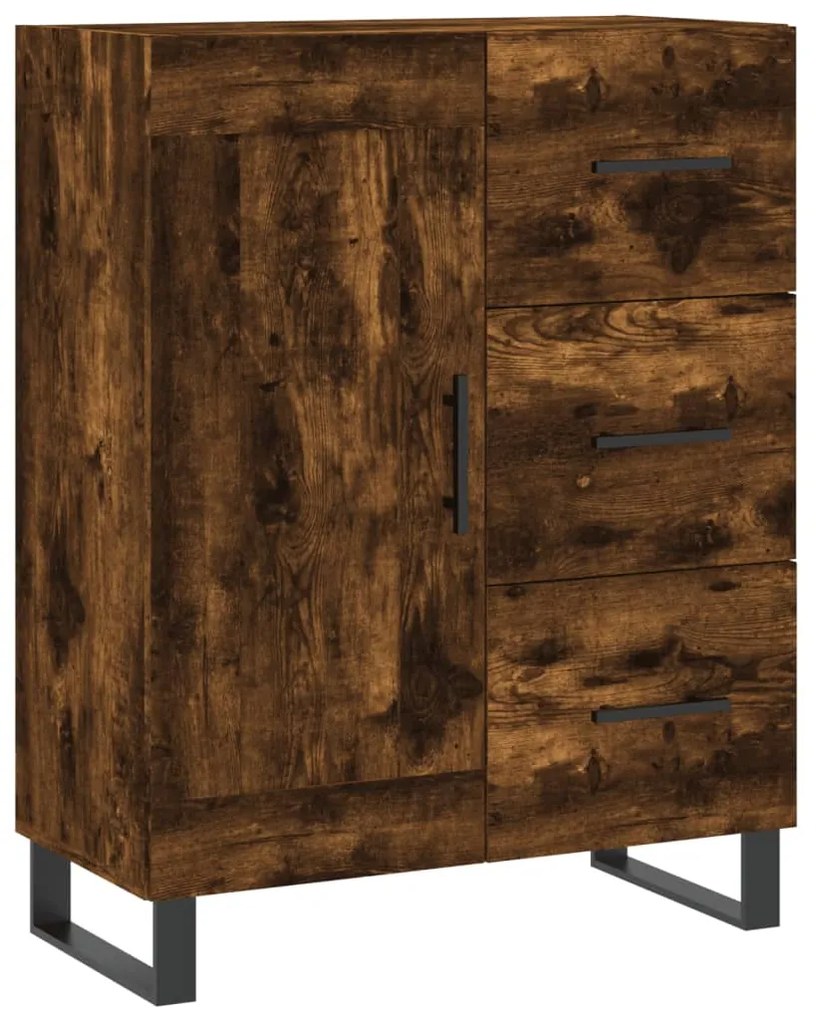vidaXL Servantă, stejar fumuriu, 69,5x34x90 cm, lemn compozit