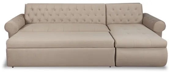 Coltar Extensibil Dreapta Andreas, 5 Locuri, Crem, 299 Cm