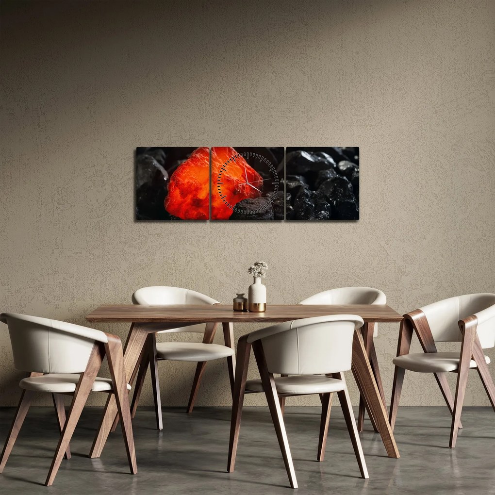 Tablou - Mineral strălucitor (cu ceas) (90x30 cm)