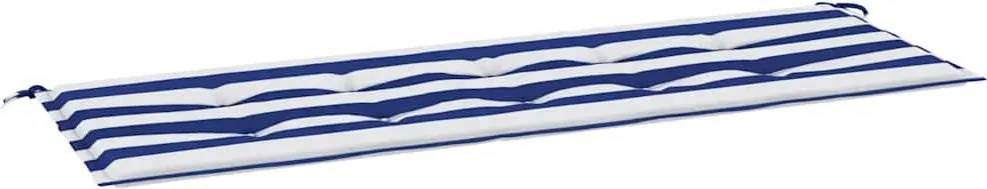vidaXL Pernă de bancă dungi albastre și albe 150x50x4 cm textil oxford