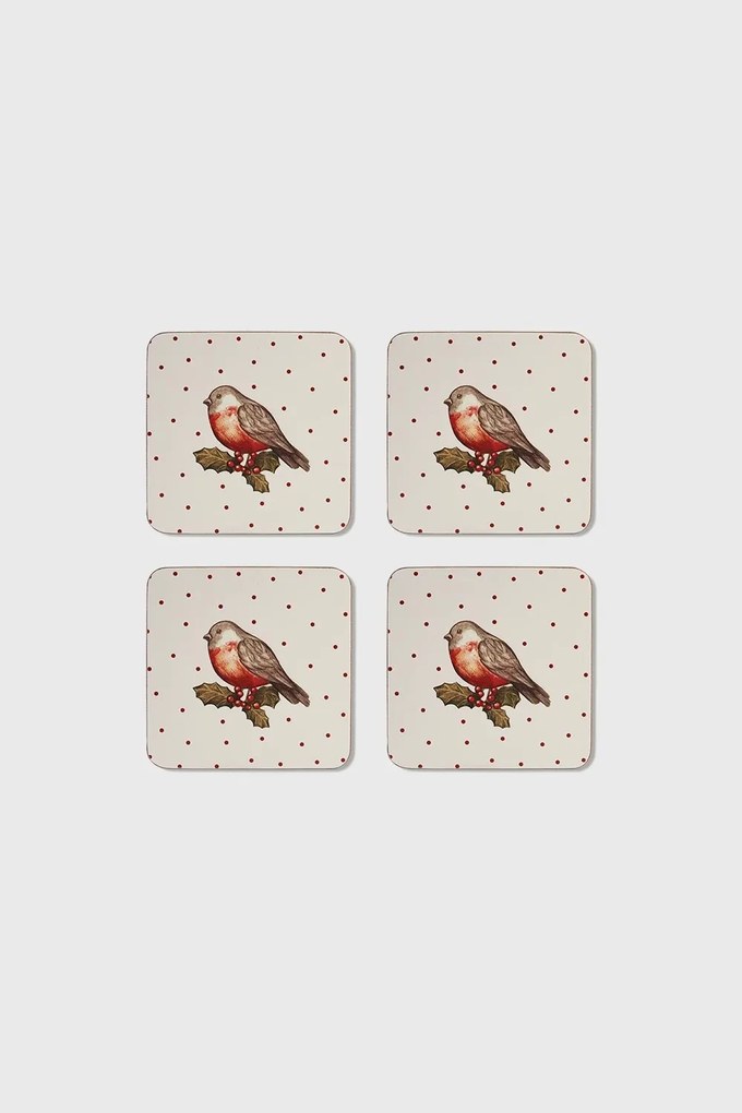 Set coastere Červenka, din pluta rosu
